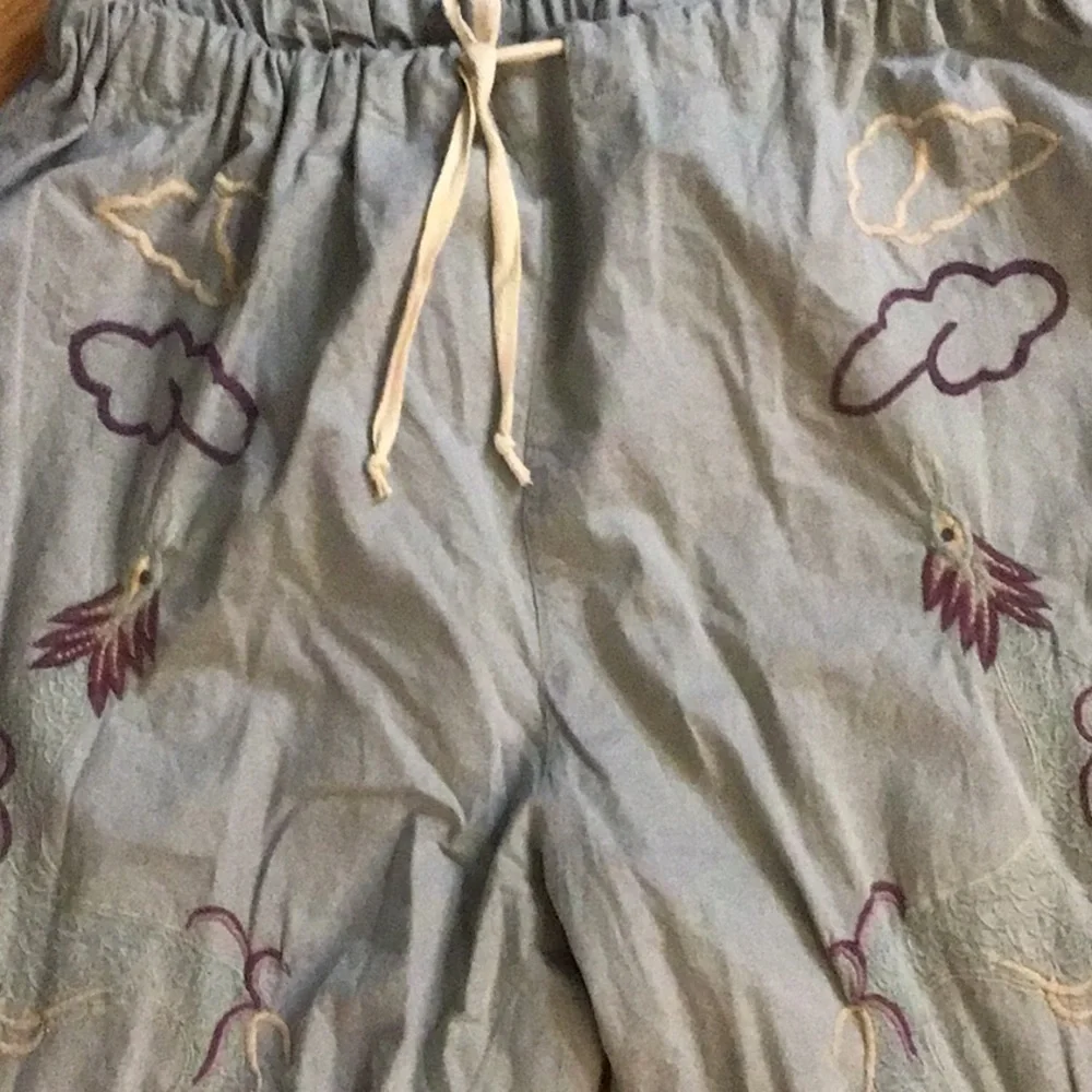 Magnolia pearl Embroidered cotton drawstring pants - Picture 10 of 11